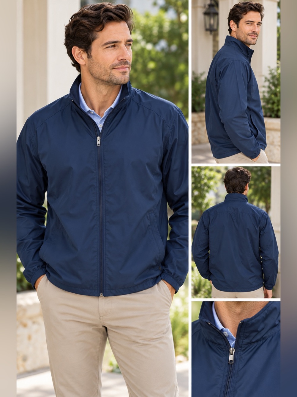 NWOT Port Authority Zephyr Full-Zip Jacket in Navy